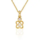 Orphelia Dames 925 Sterling Zilveren Ketting met Hanger - Goud ZH-6032/2