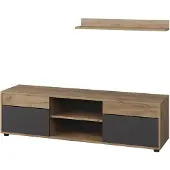 Vicco Woonwand Berno Eik goud/antraciet 2 delen, Model 57825