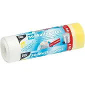 Papstar Vuilniszakken 30 l Sluittouw Wit LDPE (Lagedichtheidpolyetheen) 17 micron 30 Stuks