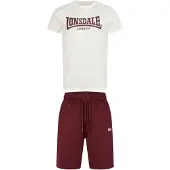 Lonsdale Joggingpak ecru / bourgogne