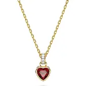 Swarovski Ketting 'Chroma' goud / robijnrood / transparant