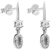 Orphelia 'Lily' Dames 925 Sterling Zilveren Hangoorbellen - Zilver ZO-7582