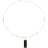 Orphelia Dames 925 Sterling Zilveren Ketting met Hanger - Zwart/Roze ZH-6045