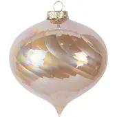 Clayre & Eef Kerstbal Overig Ø 10x10 cm Beige Glas Kerstballen