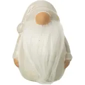 J-Line figuur Kabouter Baard - porselein - grijs - small
