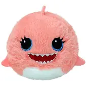 TY Beanie Bouncers Knuffel Haai Reef - Roze haai met glimlach