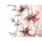 WALLARENA - Fotobehang - 400x280 cm - bloemen natuur roze slaapkamer salon vliesbehang