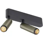 SLV Opbouwspot Grip S 2 Lichts Brons 2700k