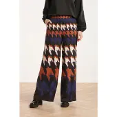 Smashed Lemon 24525 houndstooth print broek |