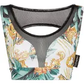 Plein sport Sport bh goudgeel / petrol / zwart / wit