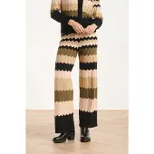 Smashed Lemon 24608 neutrale zig-zag gebreide broek |