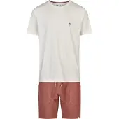 Phil&Co. Pyjama kort 'Lounge Dreams' brons / wit