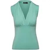 Conquista Mint mouwloze faux overslagtop