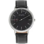 Simplify Vereenvoudig het 6500 horloge met leren band