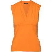 Conquista Orange mouwloze faux overslagtop