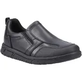 Hush puppies Sergio Leer Jongens Zwarte Loafers