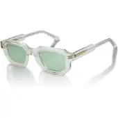 Infinity Leather De-Gamme Bold Clear Geometrische Rechthoekige Gepolariseerde Zonnebril - Malta