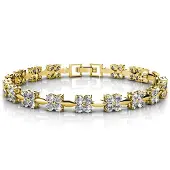 MYC Paris Zoete armbanden - Goud en kristal