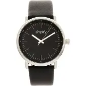 Simplify Vereenvoudig het 6200 horloge met leren band