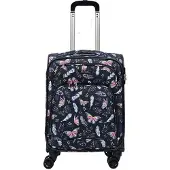 Infinity Leather Lichtgewicht koffers, 8 wielbagage, vlinderreis, zachte tassen