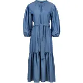 Conquista Indigo Midi jurk met stropdassen