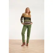 Smashed Lemon 24597 suède leger aangesloten broek |