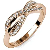 MYC Paris Trist Ring - Roségoud en kristal