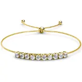 MYC Paris Crystal Mia armbanden - Goud en kristal
