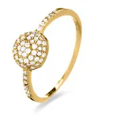 Luxenter Langui Ring Zilver, Geel Goud en Cz