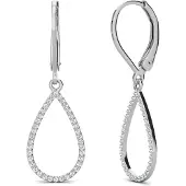 MYC Paris Laelia Dangling Hoop Earrings - Oostenrijks kristal