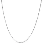 Luxenter ketting, 925 sterling zilveren ketting met gerhodineerde afwerking