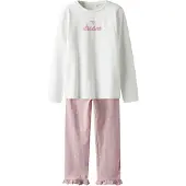 Name it Nachtkledij 'NKFRagna' rosa / wit