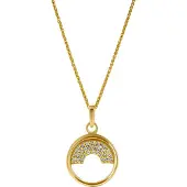 Orphelia 'Tista' Dames 925 Sterling Zilveren Hanger met Ketting - Goud ZH-7586/G