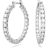 Swarovski Oorbellen 'Matrix' zilver / transparant
