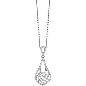 Orphelia Dames 925 Sterling Zilveren Ketting met Hanger - Zilver ZH-4843