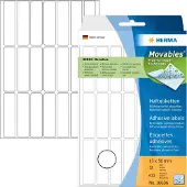 Herma 10606 Verwijderbare multipurpose-etiketten 13 x 50 mm, wit, om met de hand te beschrij - 2 stuks