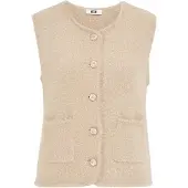 We fashion Gebreide bodywarmer beige