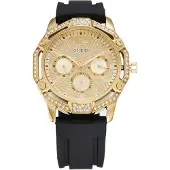 GUESS Analoog horloge 'REGAL' goud / zwart