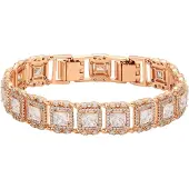 Faina Armband rose-goud / transparant