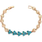 Faina Armband azuur / goud