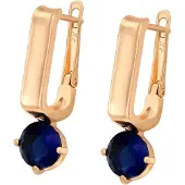 Faina Oorbellen navy / rose-goud