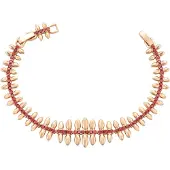 Faina Armband rose-goud / rood