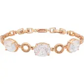 Faina Armband rose-goud / wit