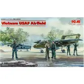 ICM Modelbouwpakket Militaire voertuigen - DS4803 Vietnam USAF Airfield - Cessna - OV-10 - Pilots - Ground Pers. Plastic - 1:48 - Modelbouw