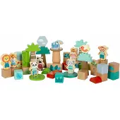 Small Foot houten blokken "Jungle Vrienden", 50-delig, kleurrijk