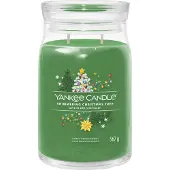 Yankee candle - Shimmering Christmas Tree Large Jar Geurkaars - 90 branduren - twee lonten