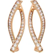 Faina Oorbellen rose-goud / transparant