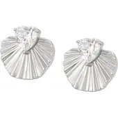 Gaya Oorbellen zilver / transparant