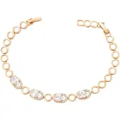 Faina Armband rose-goud / transparant