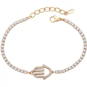 Gaya Armband rose-goud / transparant